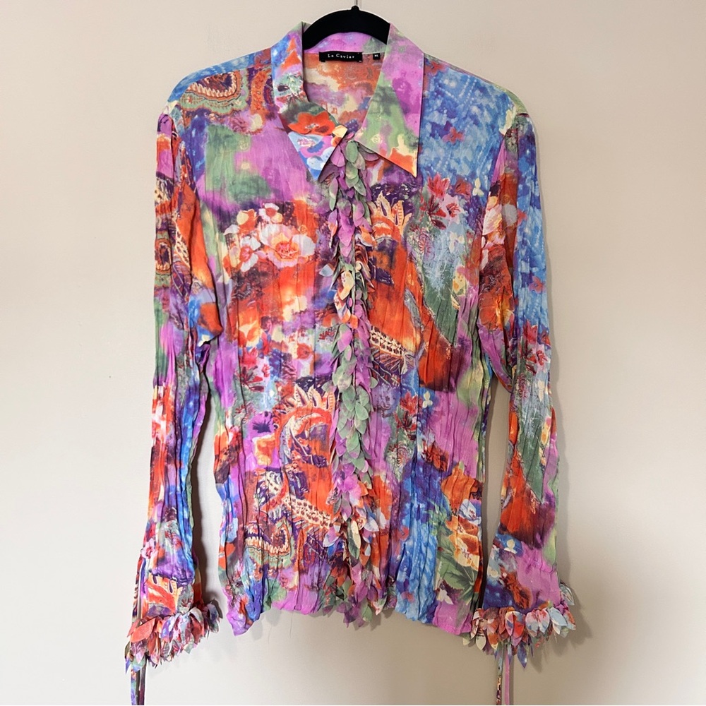 Le Caviar multicolour floral blouse